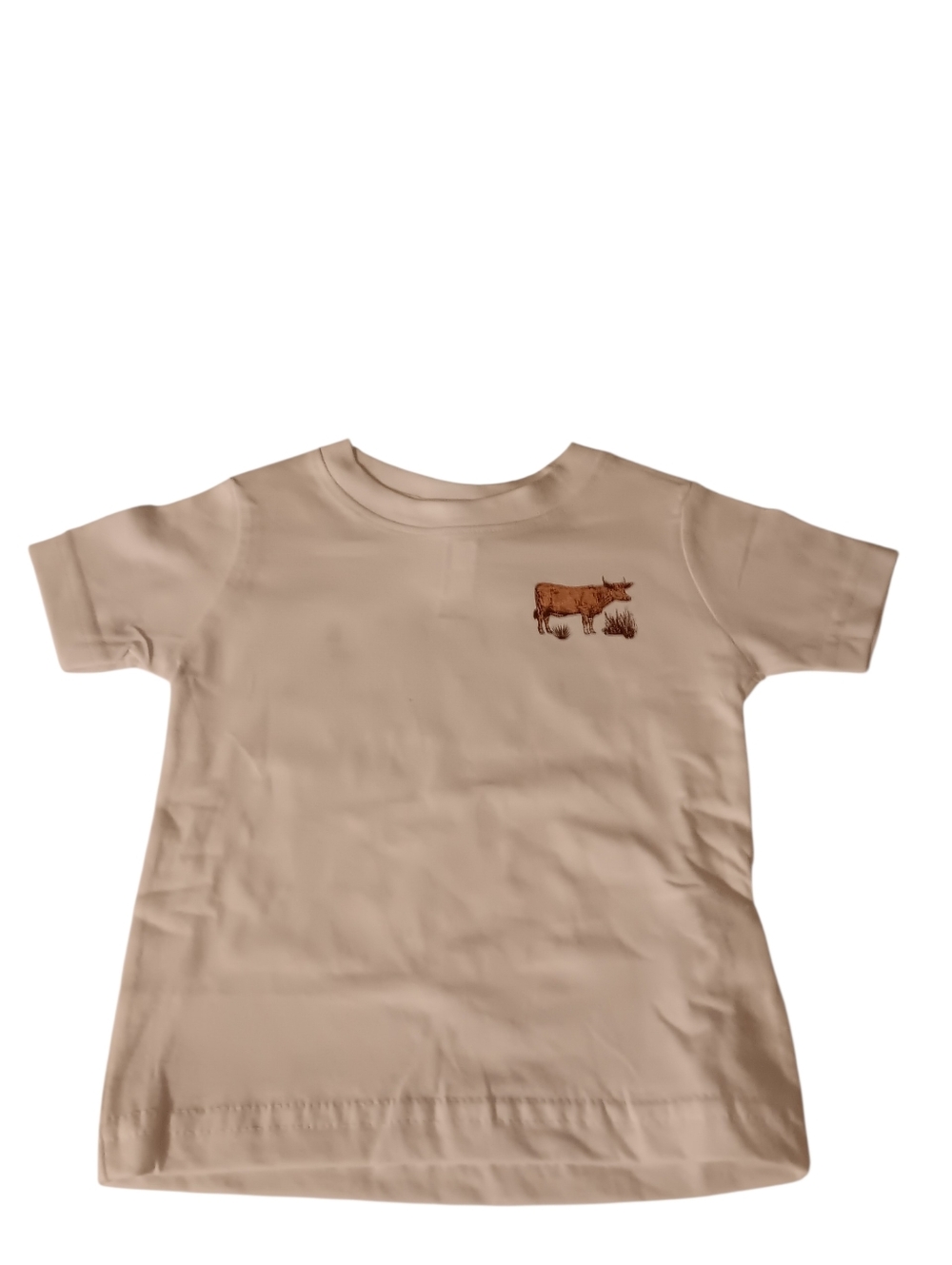 Kids Tan Cow Graphic Short-Sleeve Tee - Picture 4 of 4